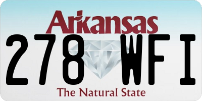 AR license plate 278WFI