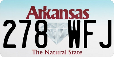 AR license plate 278WFJ