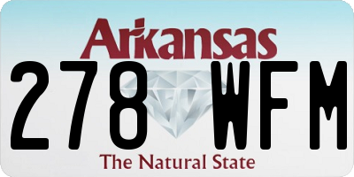 AR license plate 278WFM