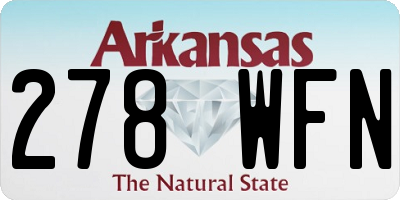 AR license plate 278WFN