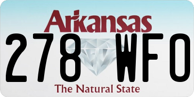 AR license plate 278WFO