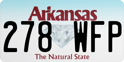 AR license plate 278WFP
