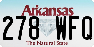 AR license plate 278WFQ