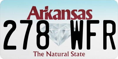 AR license plate 278WFR
