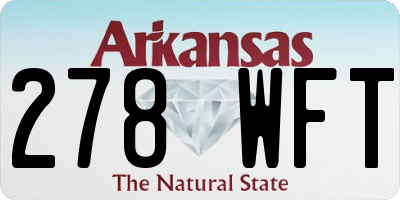 AR license plate 278WFT