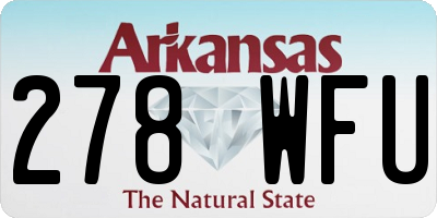 AR license plate 278WFU