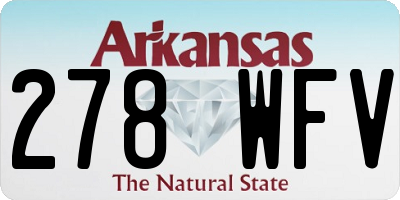 AR license plate 278WFV