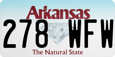 AR license plate 278WFW