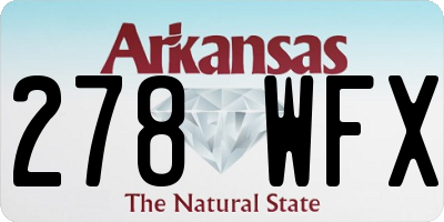 AR license plate 278WFX