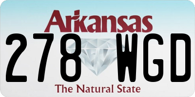 AR license plate 278WGD