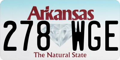 AR license plate 278WGE
