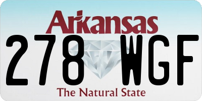 AR license plate 278WGF