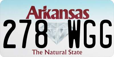 AR license plate 278WGG