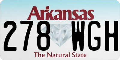 AR license plate 278WGH