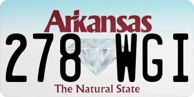 AR license plate 278WGI