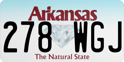 AR license plate 278WGJ