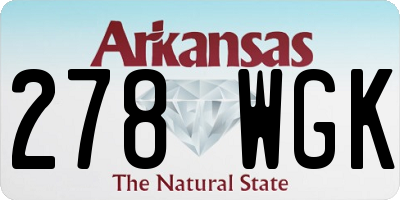 AR license plate 278WGK