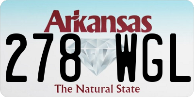 AR license plate 278WGL