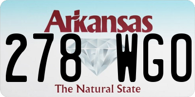 AR license plate 278WGO