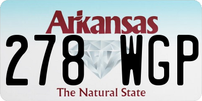 AR license plate 278WGP