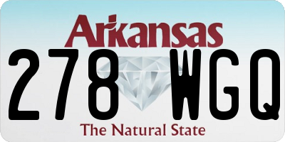 AR license plate 278WGQ