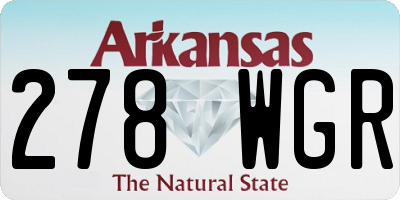 AR license plate 278WGR