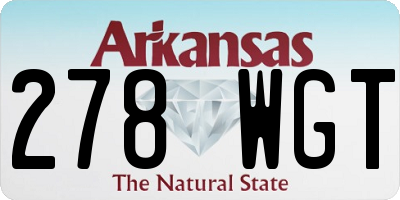 AR license plate 278WGT