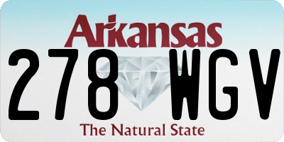AR license plate 278WGV
