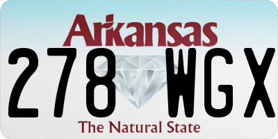 AR license plate 278WGX