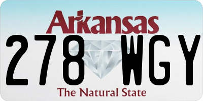 AR license plate 278WGY