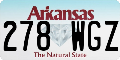 AR license plate 278WGZ