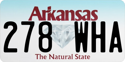 AR license plate 278WHA