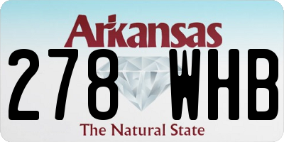 AR license plate 278WHB