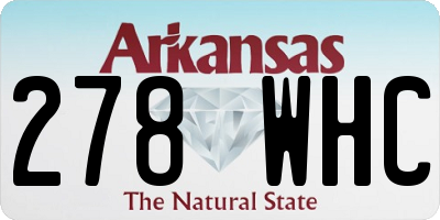 AR license plate 278WHC
