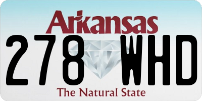 AR license plate 278WHD