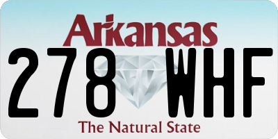 AR license plate 278WHF