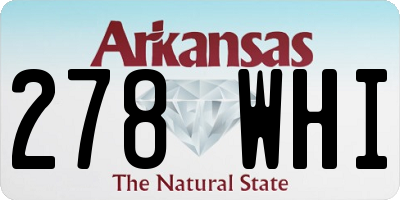AR license plate 278WHI