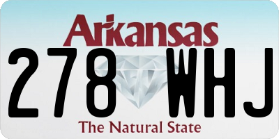 AR license plate 278WHJ
