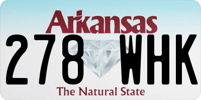 AR license plate 278WHK