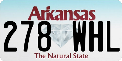 AR license plate 278WHL