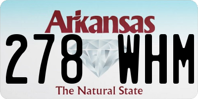 AR license plate 278WHM