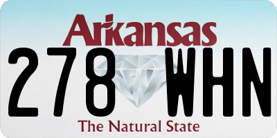 AR license plate 278WHN