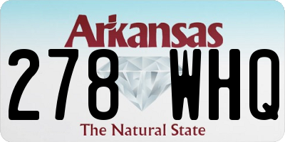 AR license plate 278WHQ