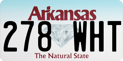 AR license plate 278WHT