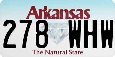 AR license plate 278WHW