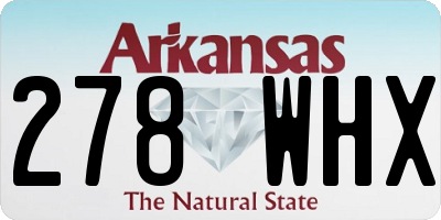 AR license plate 278WHX