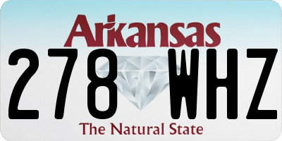 AR license plate 278WHZ