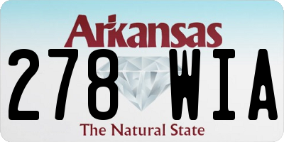 AR license plate 278WIA