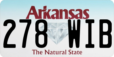 AR license plate 278WIB