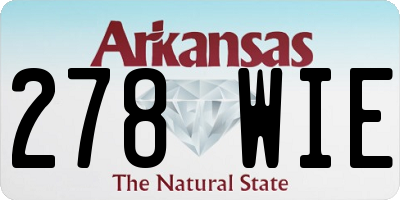 AR license plate 278WIE